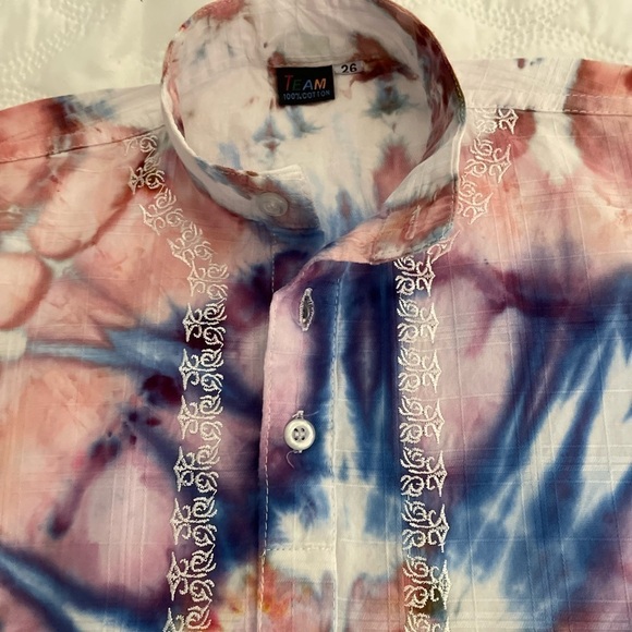 Girls hand crafted tie dyed tunic top - Picture 4 of 8